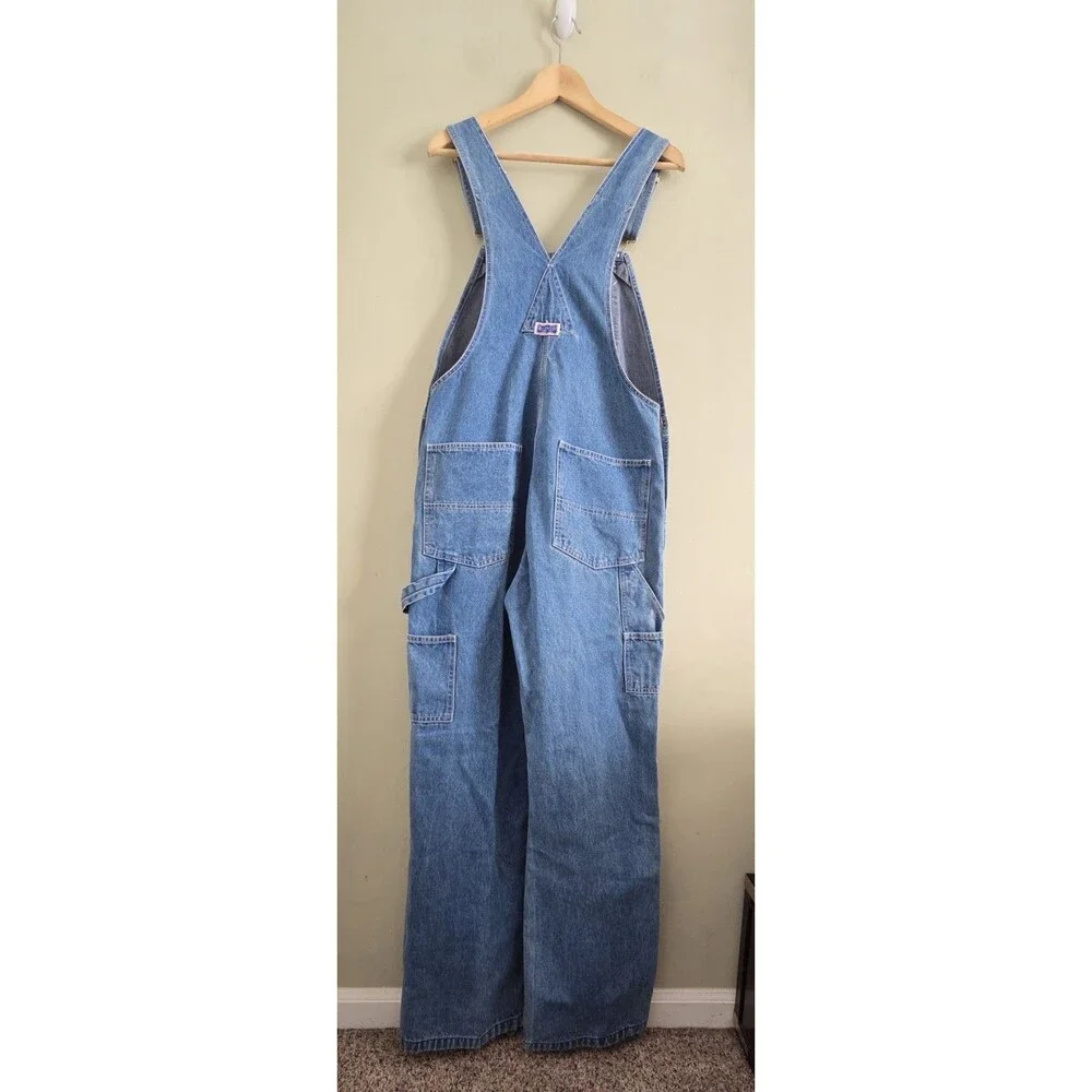 Vintg Big Smith Mens Denim Carpenter Bib Overalls Work Utility Overall 36"*32" - Picture 2 of 10